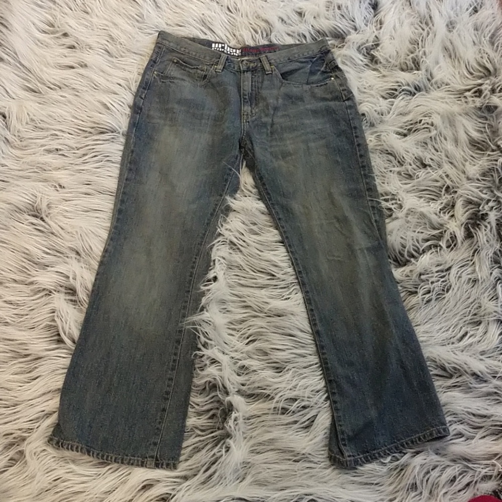 Men's faded jeans
